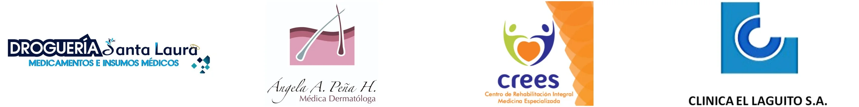 Clientes NaxvanSoft: Droguería Santa Laura, Dra Ángela Peña, CREES IPS, Clínica El Laguito S.A.