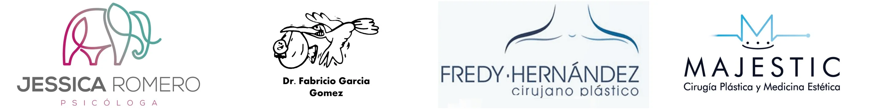 Clientes NaxvanSoft: Dra Jessica Romero, Dr Fabricio García, Dr Fredy Hernández, Majestic IPS